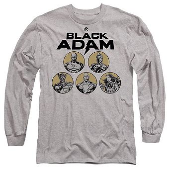 Black Adam Black Adam Contrast Group Long Sleeve Adult T-shirt