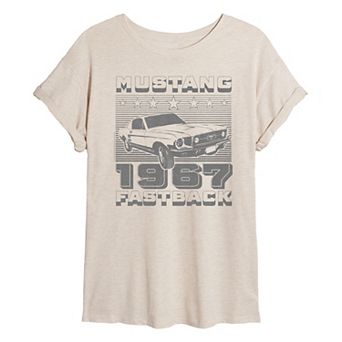 Juniors' Ford Mustang Fastback Oversized Tee