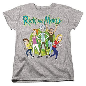 Rick And Morty Family Fights Together Short Sleeve Women´s T-Shirt