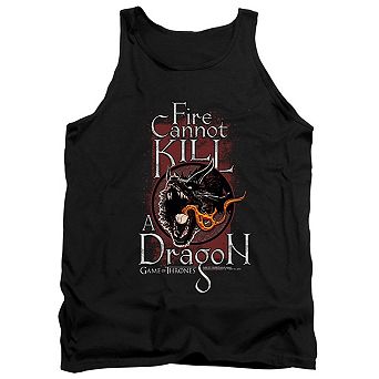 Game Of Thrones Fire Cannot Kill A Dragon Adult Tank Top