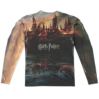 Harry Potter Hogwarts Long Sleeve Adult Poly Crew T-shirt