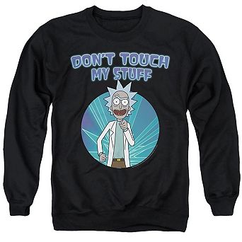 Rick And Morty Don´t Touch Adult Crewneck Sweatshirt