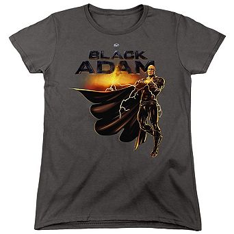 Black Adam Black Adam Logo With Character Short Sleeve Women´s T-Shirt