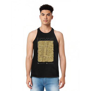 Harry Potter Marauders Map Interior Words Adult Tank Top