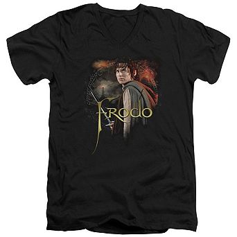 Lord Of The Rings Frodo Short Sleeve Adult V Neck T-shirt