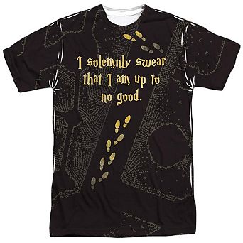 Harry Potter Marauders Map Short Sleeve Adult Poly Crew T-shirt