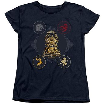 Game Of Thrones 4 Houses 4 The Throne Short Sleeve Women´s T-Shirt