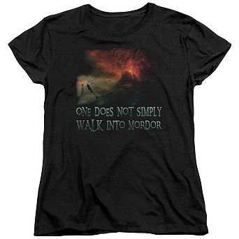 Lord Of The Rings Walk In Mordor Short Sleeve Womens T-shirt