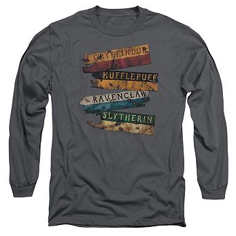 Harry Potter Burnt Banners Long Sleeve Adult T-shirt