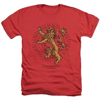 Game Of Thrones Lannister Burst Sigil Adult Heather T-shirt