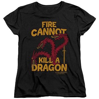 Game Of Thrones Dragons With Fire Short Sleeve Women´s T-Shirt