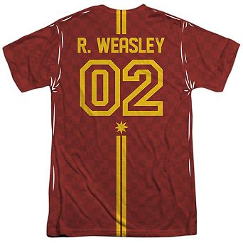 Harry Potter Weasley Sweater Short Sleeve Adult Poly Crew T-shirt