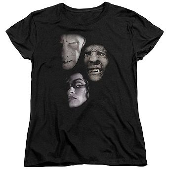 Harry Potter Villian Heads Short Sleeve Womens T-shirt