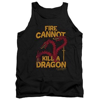 Game Of Thrones Dragons With Fire Adult Tank Top