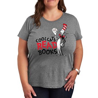Plus Dr. Seuss Cool Cats Read Books Graphic Tee