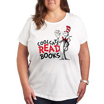 Plus Dr. Seuss Cool Cats Read Books Graphic Tee