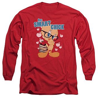 Looney Tunes One Smart Chick Long Sleeve Adult T-shirt