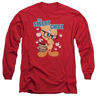 Looney Tunes One Smart Chick Long Sleeve Adult T-shirt