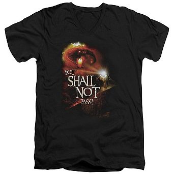 Lord Of The Rings You Shall Not Pass Short Sleeve Adult V Neck T-shirt