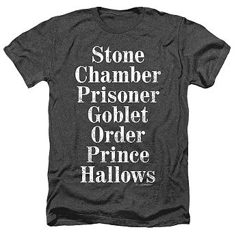 Harry Potter Titles Adult Heather T-shirt