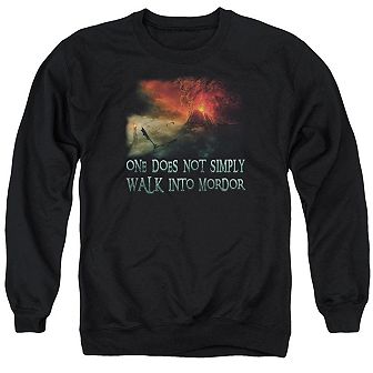 Lord Of The Rings Walk In Mordor Adult Crewneck Sweatshirt