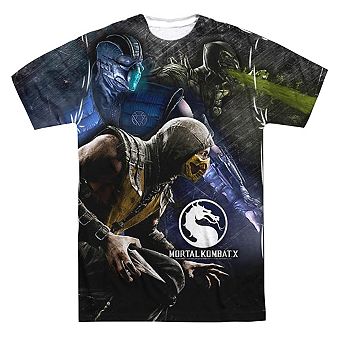 Mortal Kombat X Three Of A Kind Short Sleeve Adult Poly Crew T-shirt