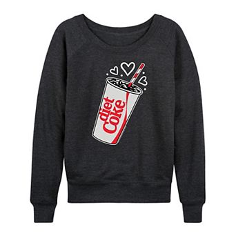 Women's Diet Coke Heart Bubbles French Terry Long Sleeve Tee