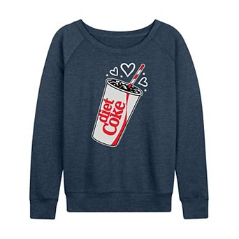 Women's Diet Coke Heart Bubbles French Terry Long Sleeve Tee