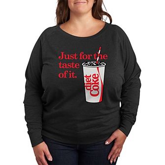 Plus Size Diet Coke For The Taste Of It French Terry Long Sleeve Tee