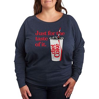 Plus Size Diet Coke For The Taste Of It French Terry Long Sleeve Tee