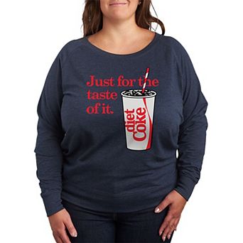 Plus Size Diet Coke For The Taste Of It French Terry Long Sleeve Tee