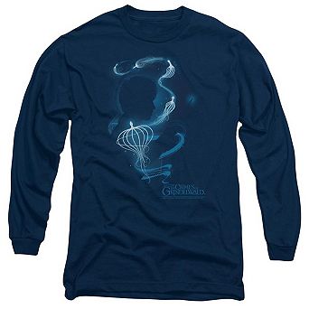 Fantastic Beasts 2 Newt Silhouette Long Sleeve Adult T-shirt