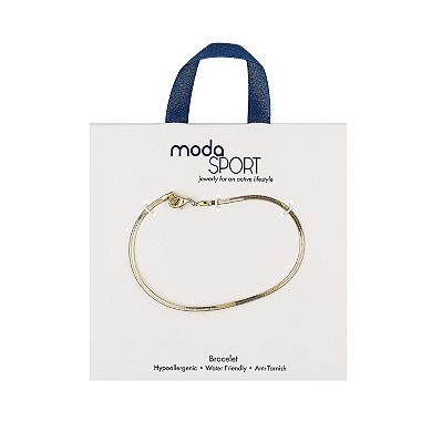 Aqua Moda Waterproof Stainless Steel Herringbone Bracelet