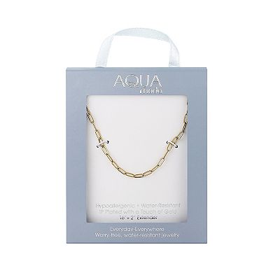 Aqua Moda Waterproof Stainless Steel Paperclip Necklace