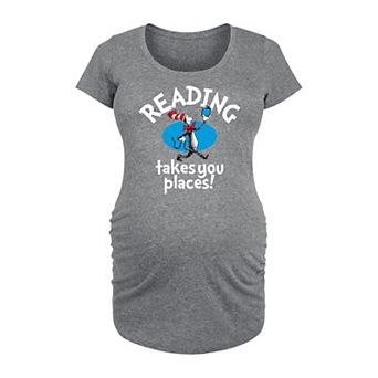 Maternity Dr. Seuss Reading Takes You Places Graphic Tee