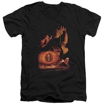 Lord Of The Rings Destroy The Ring Short Sleeve Adult V Neck T-shirt