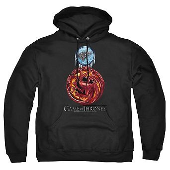 Game Of Thrones Combined Targaryn And Stark Adult Pull Over Hoodie