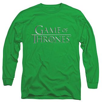 Game Of Thrones Chrome Logo Long Sleeve Adult T-shirt
