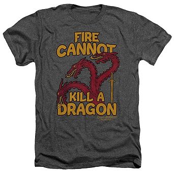 Game Of Thrones Dragons With Fire Adult Heather T-shirt