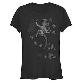 Juniors' The Little Mermaid Dark Poster Graphic Tee