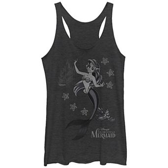Juniors' The Little Mermaid Dark Poster Tri-Blend Racerback Graphic Tank Top