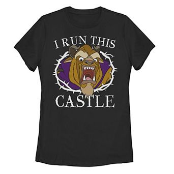 Juniors' Beauty And The Beast I Run This Castle Graphic Tee