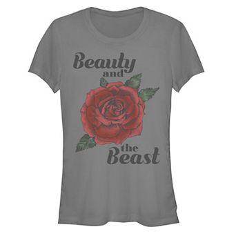 Juniors' Beauty And The Beast Rose Poster Graphic Tee