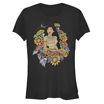 Disney's Pocahontas Juniors' Sunflowers Portrait Graphic Tee