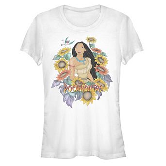Disney's Pocahontas Juniors' Sunflowers Portrait Graphic Tee