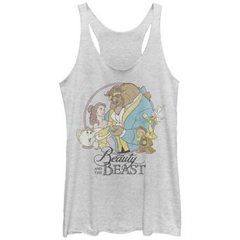Disney's Beauty And The Beast Juniors' Poster Tri-Blend Racerback Tank Top