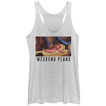 Disney's The Little Mermaid Juniors' Ariel Weekend Plans Meme Tri-Blend Racerback Tank Top