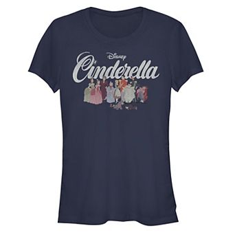 Juniors' Cinderella Group Cast Portrait Graphic Tee