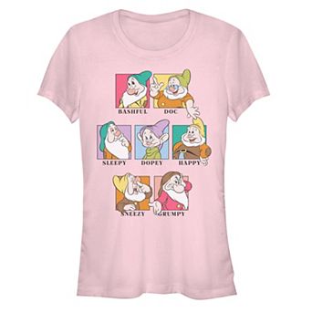Disney's Snow White And The Seven Dwarfs Juniors' Miners Names Graphic Tee