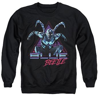 Blue Beetle Leaping Triangle Adult Crewneck Sweatshirt